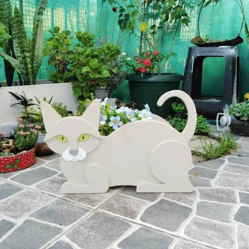Cat Shaped Plant Pot Decorative Garden Planter Indoor Outdoor Flower Pot