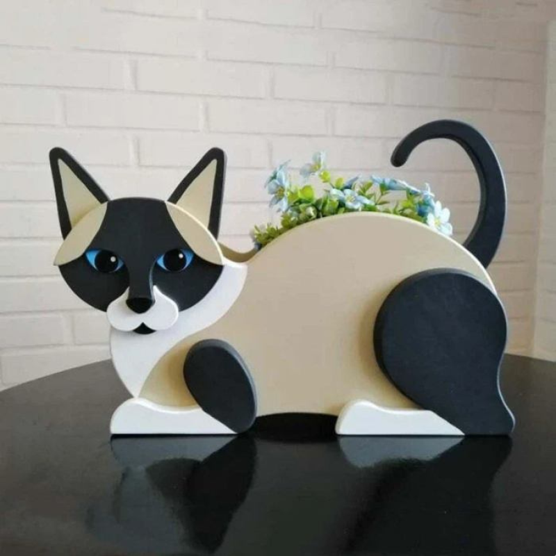 Cat Shaped Plant Pot Decorative Garden Planter Indoor Outdoor Flower Pot