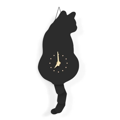 Cat Tail Wagging Wall Clock Cartoon Animal Decorative Swing Tail Pendulum Clock