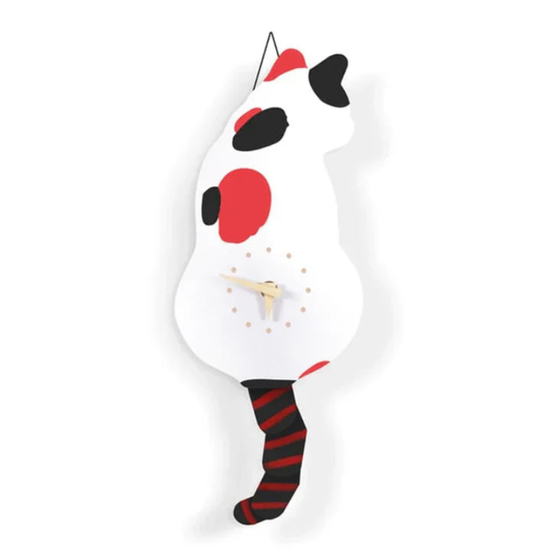 Cat Tail Wagging Wall Clock Cartoon Animal Decorative Swing Tail Pendulum Clock