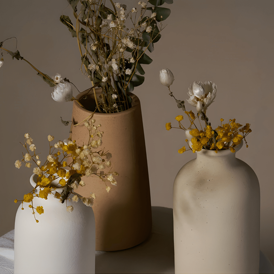 Ceramic Vase Set Modern Home Decor Minimalist Decorative Vases Table Shelf Display