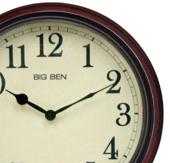 Classic Brown Wooden Wall Clock Silent Quartz Home Decor Display