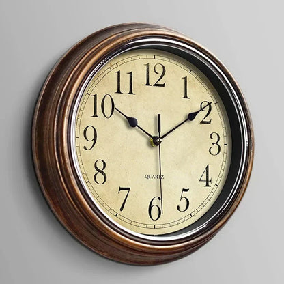 Classic Wooden Wall Clock Silent Mechanism Timeless Design