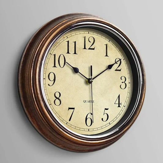 Classic Wooden Wall Clock Silent Mechanism Timeless Design