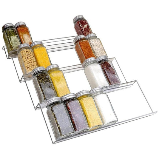 Clear Acrylic Spice Rack Kitchen Counter Storage Organizer