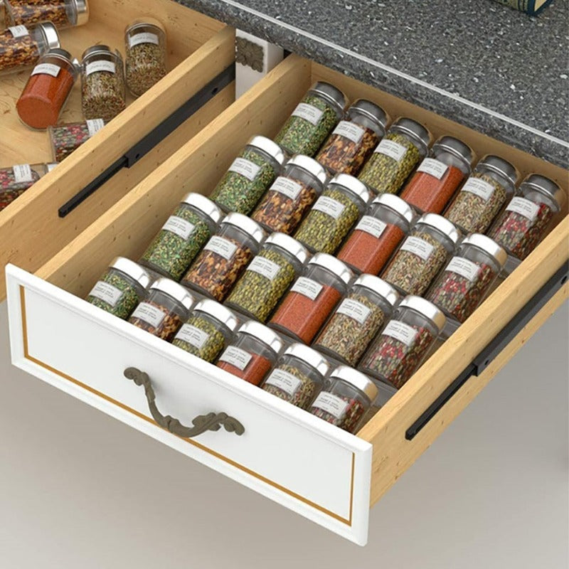 Clear Acrylic Spice Rack Kitchen Counter Storage Organizer