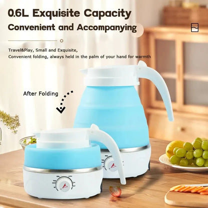 Collapsible Electric Kettle Portable Travel Silicone Fast Boil BPA Free
