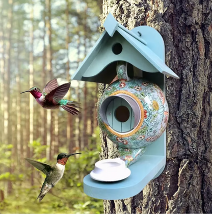 Colourful Birdhouse Decorative Garden Nesting House for Outdoor Use