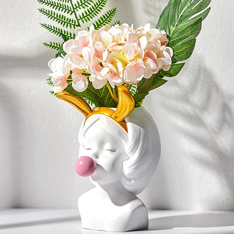 Compact Ear-Shaped Plant Vase Artistic Decorative Flower Succulent Holder