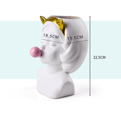 Compact Ear-Shaped Plant Vase Artistic Decorative Flower Succulent Holder