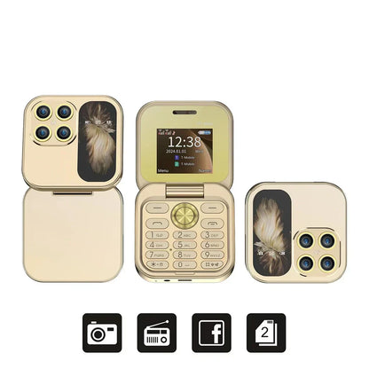 Compact Flip Phone Dual SIM Portable Mobile Device