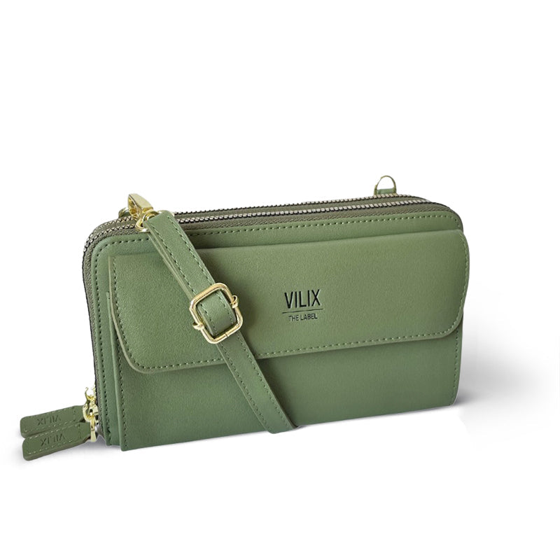 Compact Phone Purse Crossbody Wallet – Vegan Leather Mini Phone Holder for Everyday Essentials