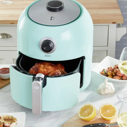 Compact Single Serve Air Fryer Small Basket Oil Free Cooker