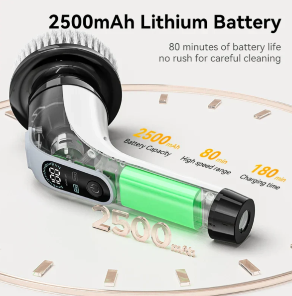 Cordless Electric Cleaning Brush Powerful Scrubber Tool With Seven Attachments