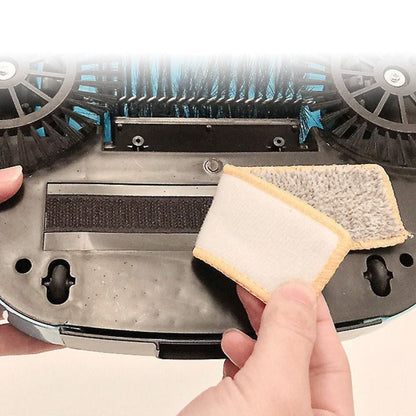 Cordless Manual Floor Sweeper Mechanical Carpet Hardwood Cleaner