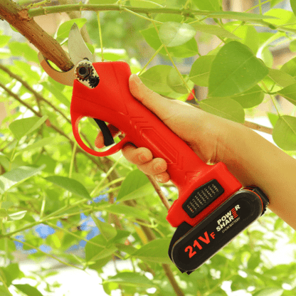 Cordless Pruning Shears with Ergonomic Design and Tungsten Steel Blade for Quiet Precision Cutting