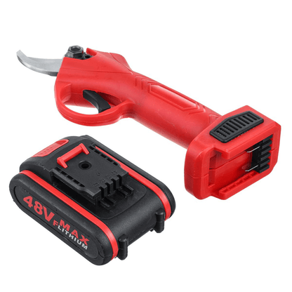 Cordless Pruning Shears with Ergonomic Design and Tungsten Steel Blade for Quiet Precision Cutting
