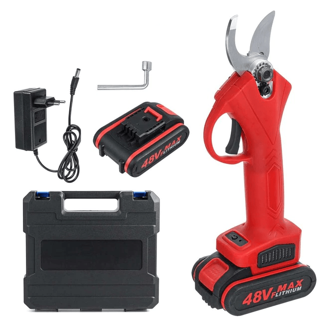 Cordless Pruning Shears with Ergonomic Design and Tungsten Steel Blade for Quiet Precision Cutting