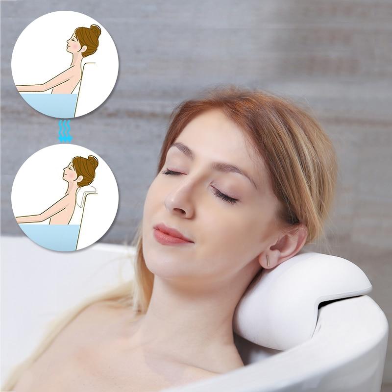 CozySoak Bath Pillow for Bathtub Soft Neck and Head Support Waterproof Quick Dry
