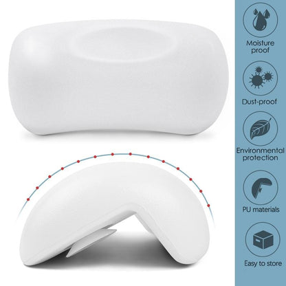 CozySoak Bath Pillow for Bathtub Soft Neck and Head Support Waterproof Quick Dry
