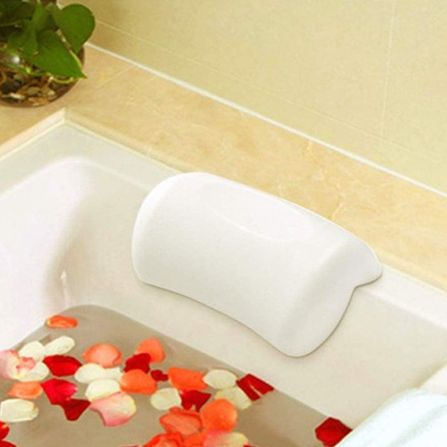 CozySoak Bath Pillow for Bathtub Soft Neck and Head Support Waterproof Quick Dry