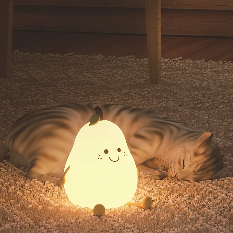 Cute Squishy Night Light for Kids Soft Touch Color Changing LED Bedside Lamp with Timer and Adjustable Brightness
