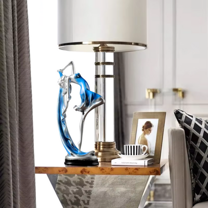 Dancing Woman Sculpture Modern Abstract Ballet Figurine Artistic Home Office Decor