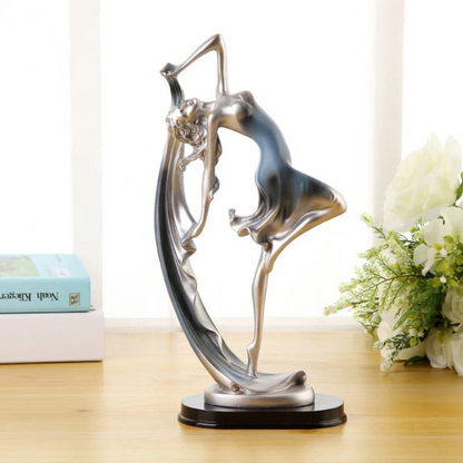 Dancing Woman Sculpture Modern Abstract Ballet Figurine Artistic Home Office Decor