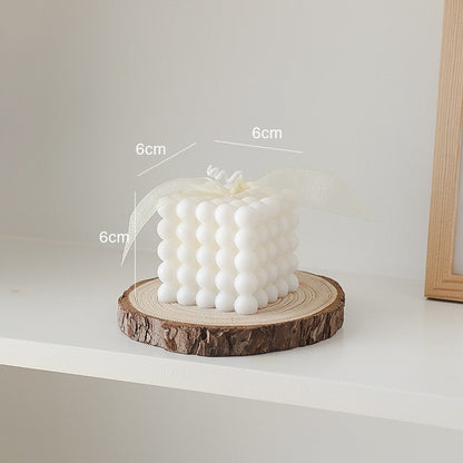 Decorative Bubble Cube Candle Soy Wax Aromatherapy Home Decor Gift