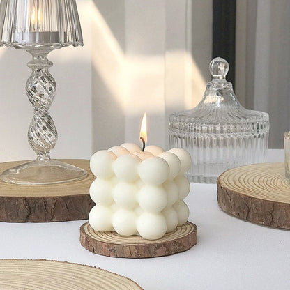 Decorative Bubble Cube Candle Soy Wax Aromatherapy Home Decor Gift
