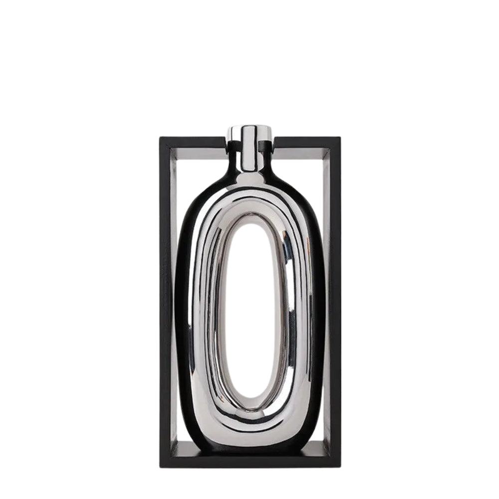 Decorative Hollow Cutout Vase Sculptural Home Display Accent