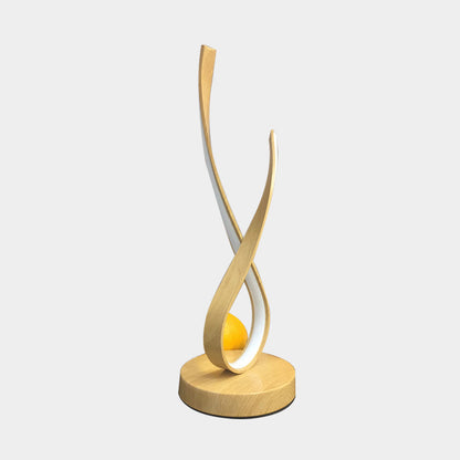 Decorative LED Table Lamp Wood Base Modern Elegant Design Bedside Desk Light