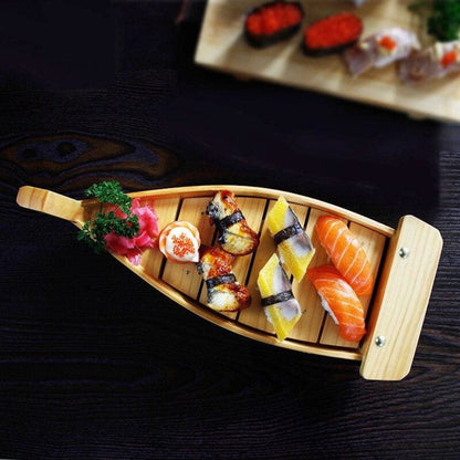 Decorative Sushi Boat Serving Tray Ship Shape Food Platter