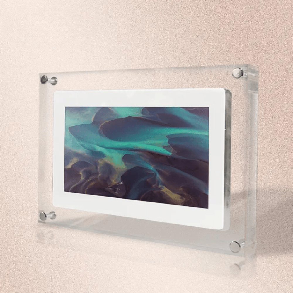 Digital Photo Frame for Photos and Videos with Easy File Upload