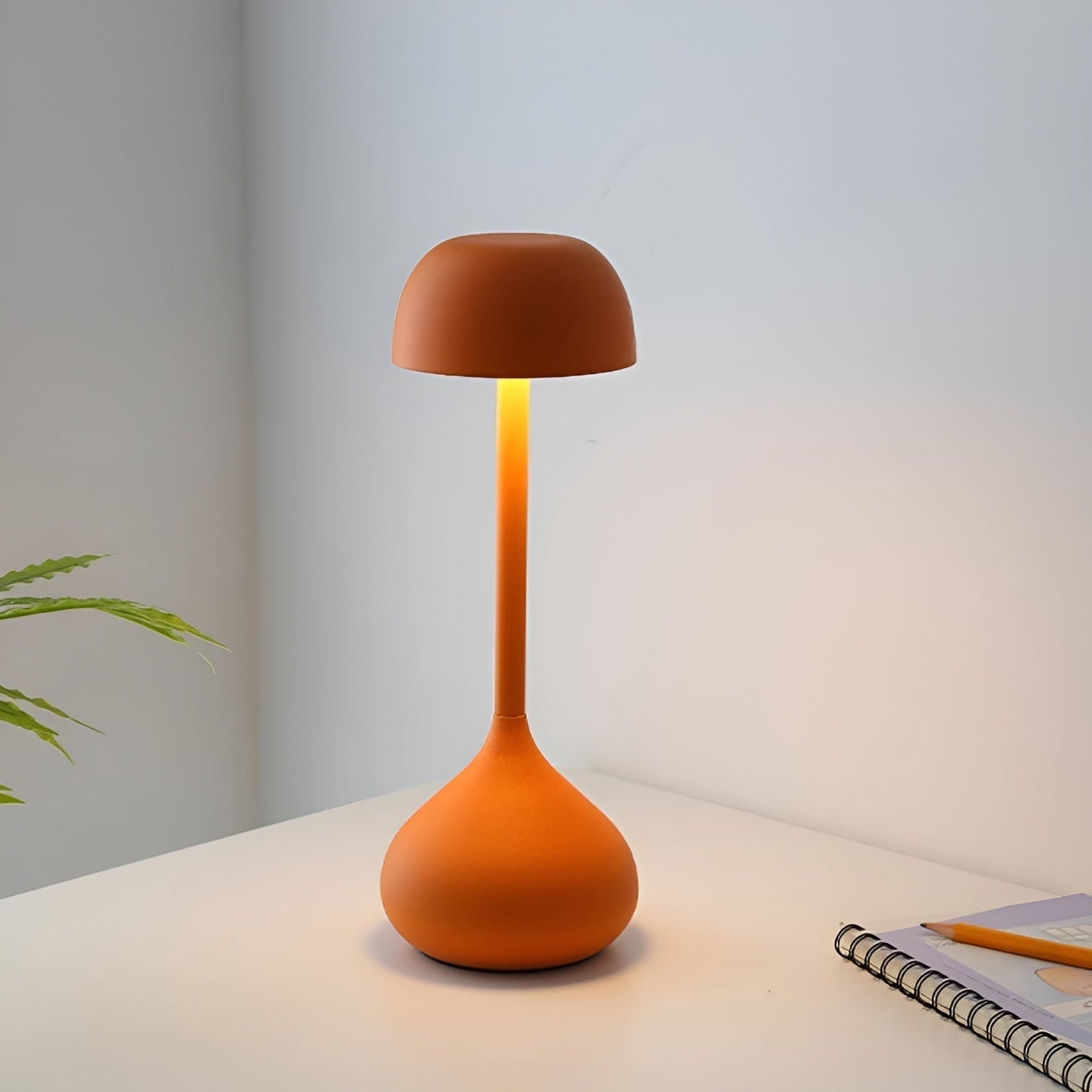 Dimmable Mushroom LED Table Lamp Modern Decorative Desk Lamp Adjustable Brightness Bedside Night Light