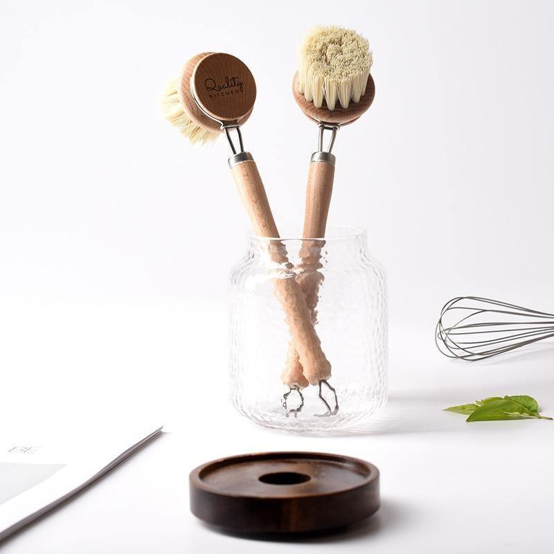 Dish Cleaning Brush Ergonomic Handle Kitchen Scrub Brush for Dishes Pots and Pans