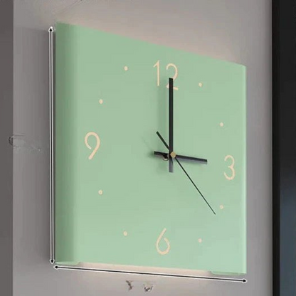 Double Sided Square Wall Clock Modern Decorative Indoor Outdoor
