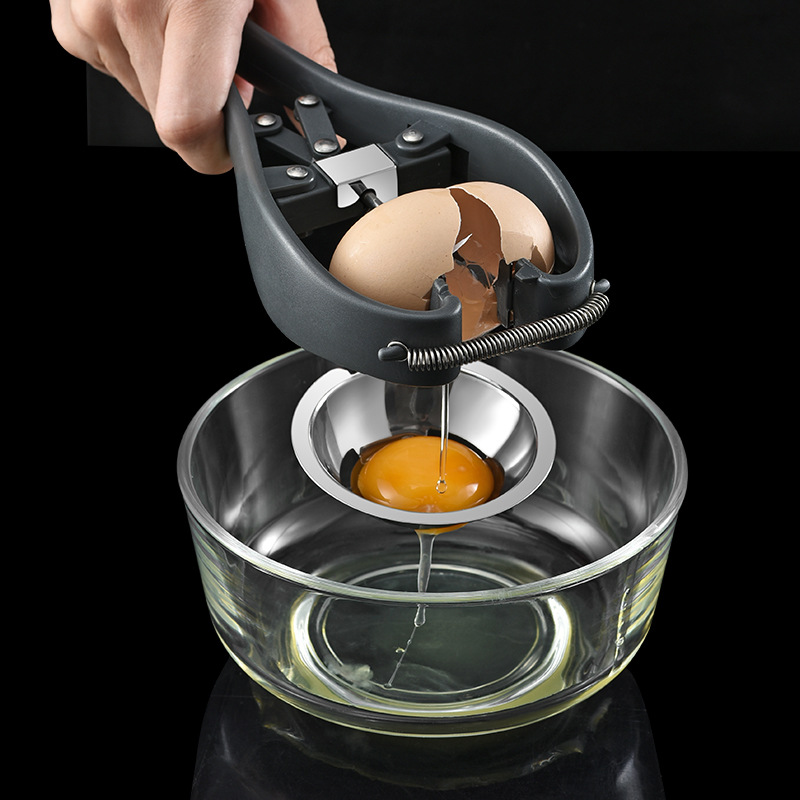 Egg Separator Cracker Tool Fast Egg Yolk White Separator Kitchen Tool Baking Cooking Meal Prep