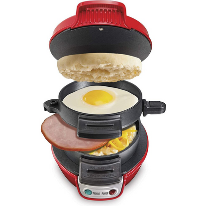 Electric Breakfast Sandwich Maker with Single and Double Cooking Plates