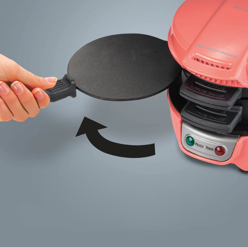 Electric Breakfast Sandwich Maker with Single and Double Cooking Plates