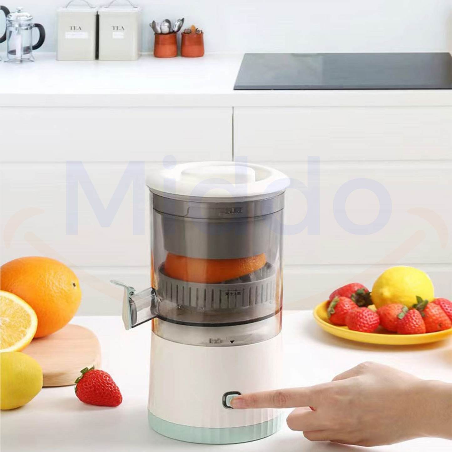 Electric Citrus Juicer Portable Cordless Juicer for Fresh Orange & Lemon Juice