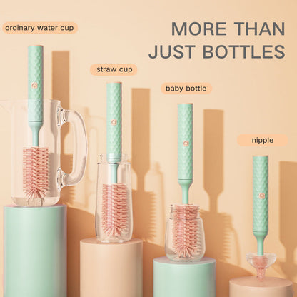 Electric Silicone Bottle Brush 360° Rotating Baby Bottle & Pacifier Cleaning Brush Rechargeable with Lithium Battery