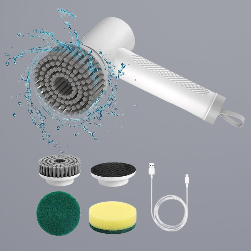 Electric Spin Scrubber Kitchen Cleaning Brush Cordless Rechargeable Power Scrub Tool