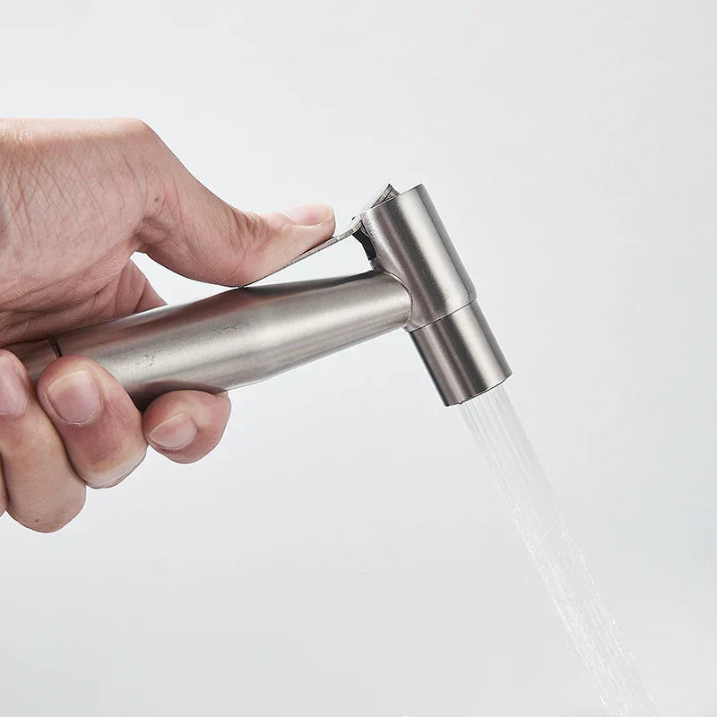 Elegant Dual Hole Wall Mounted Mixer Tap with 360 Degree Swivel Spray