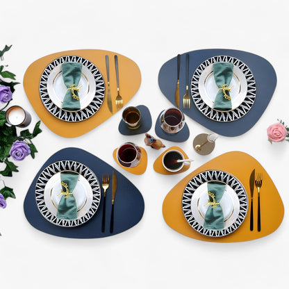 Elegant Durable Reversible Placemats Heat Resistant Non Slip Dining Table Mats