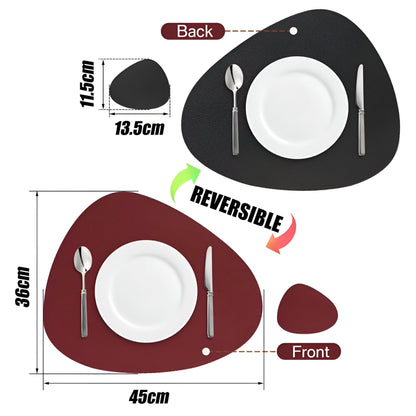 Elegant Durable Reversible Placemats Heat Resistant Non Slip Dining Table Mats