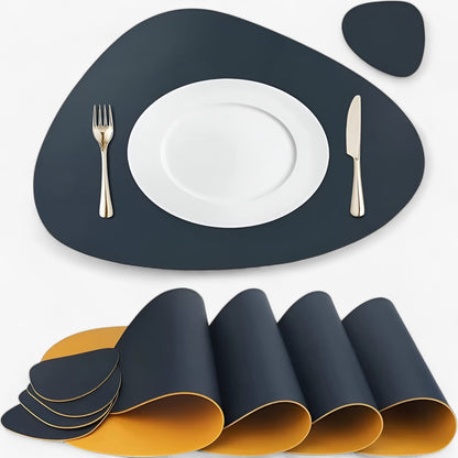 Elegant Durable Reversible Placemats Heat Resistant Non Slip Dining Table Mats