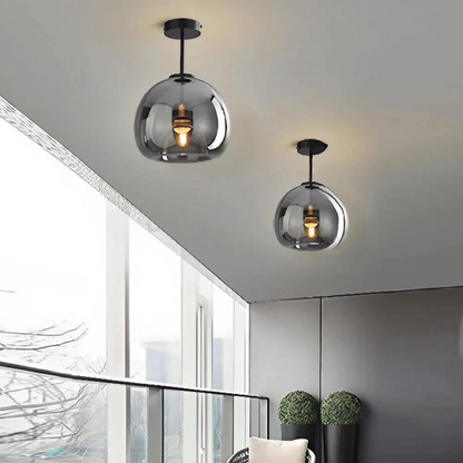 Elegant Glass Ceiling Light with Luxury Finish – Ø25 cm