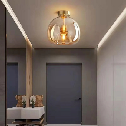 Elegant Glass Ceiling Light with Luxury Finish – Ø25 cm