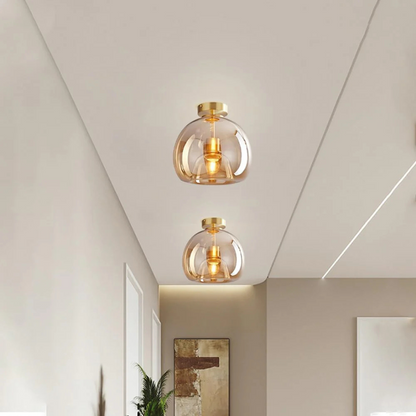Elegant Glass Ceiling Light with Luxury Finish – Ø25 cm